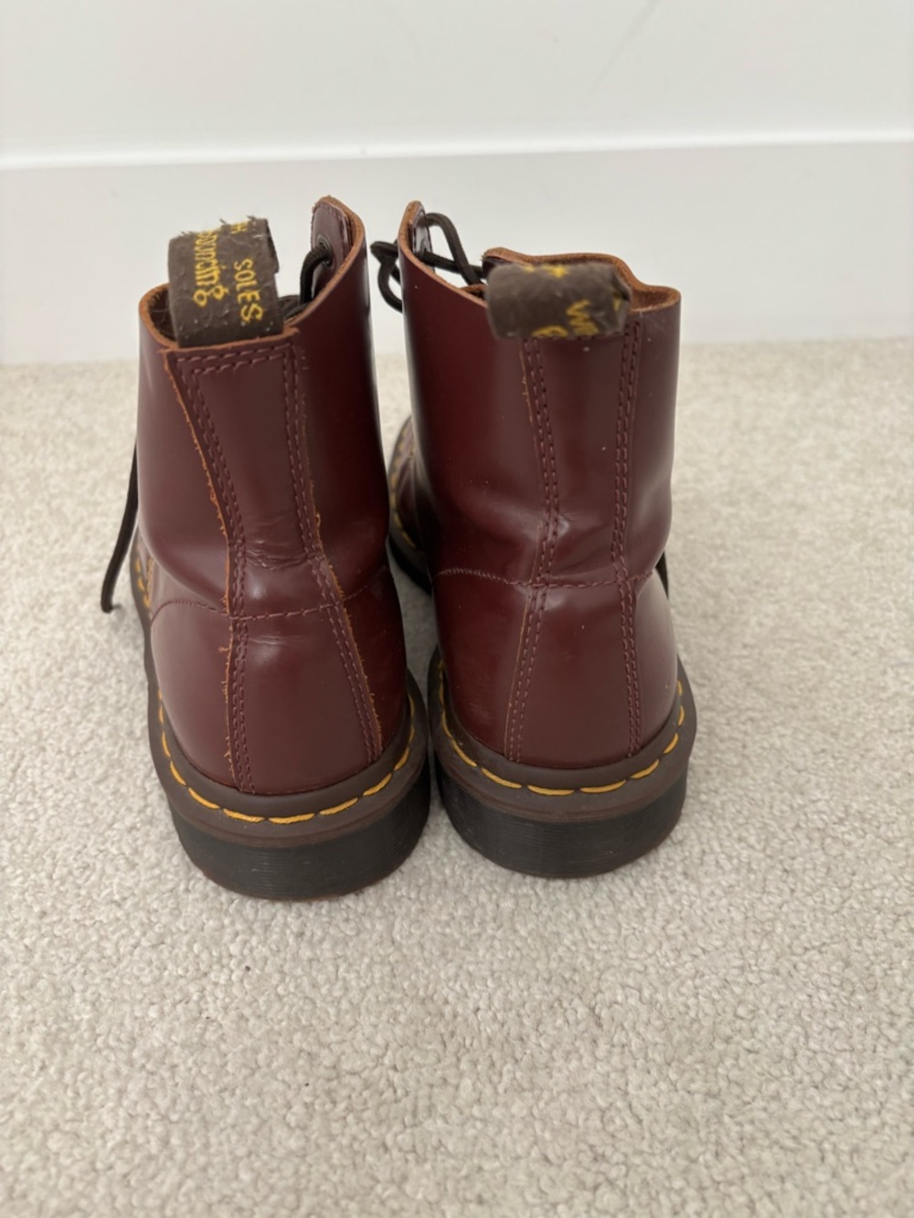 Dr. Martens 101 Vintage Smooth Oxblood Boots Size 8 Women 6 UK - Picture 2 of 9